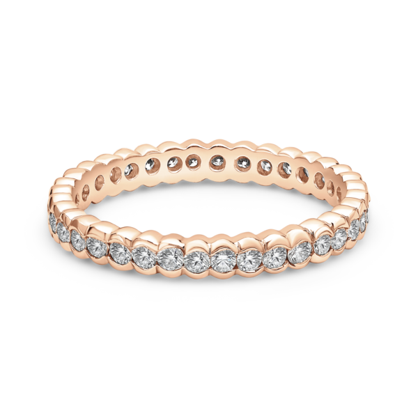 18ct Full Set Rubover Diamond Eternity Ring - Image 2