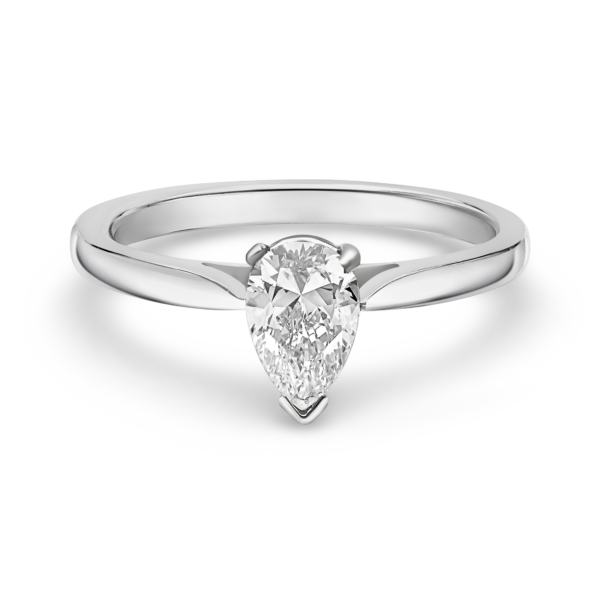 Pear Shape Solitaire Diamond Ring