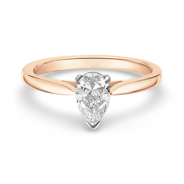 Pear Shape Solitaire Diamond Ring - Image 5