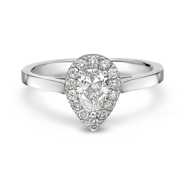 Pear Shape Diamond Cluster Ring