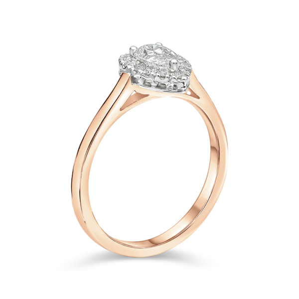 Pear Shape Diamond Cluster Ring - Image 6