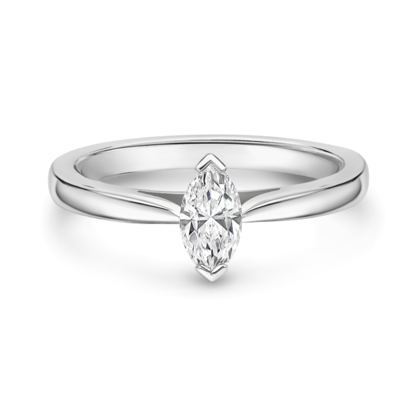 Marquise Cut Solitaire Diamond Ring