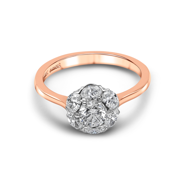 Flora Design Round Diamond Cluster Ring - Image 3