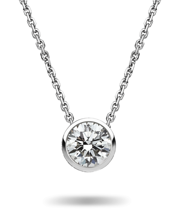 Diamond Single Stone Pendant - Image 2