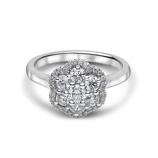 Diamond Cluster Ring Flora Bloom 0.72ct