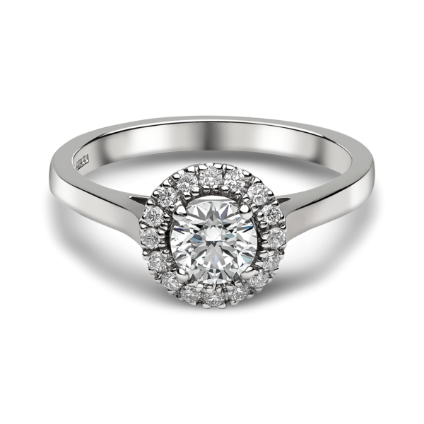 "Spark" Single 0.50ct* Diamond Halo Cluster Ring
