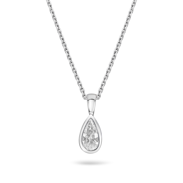 Pear Shaped Single Stone Pendant - Image 2
