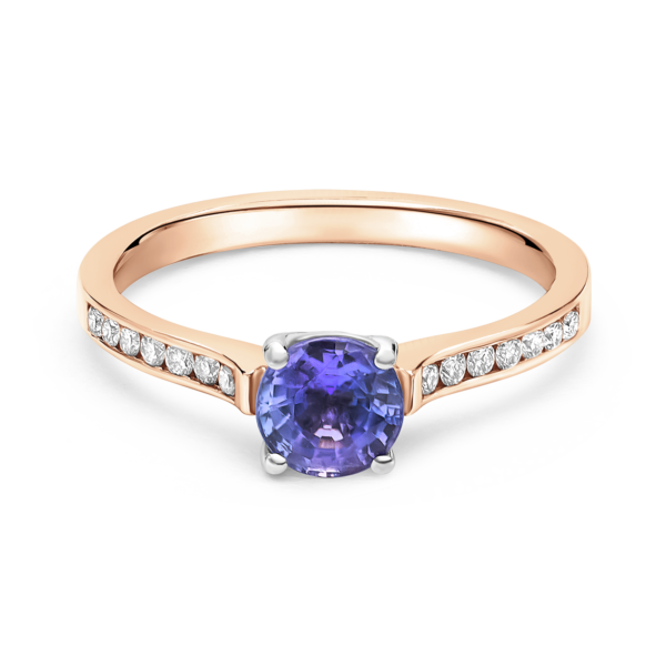 Tanzanite and Diamond Solitaire Ring - Image 2