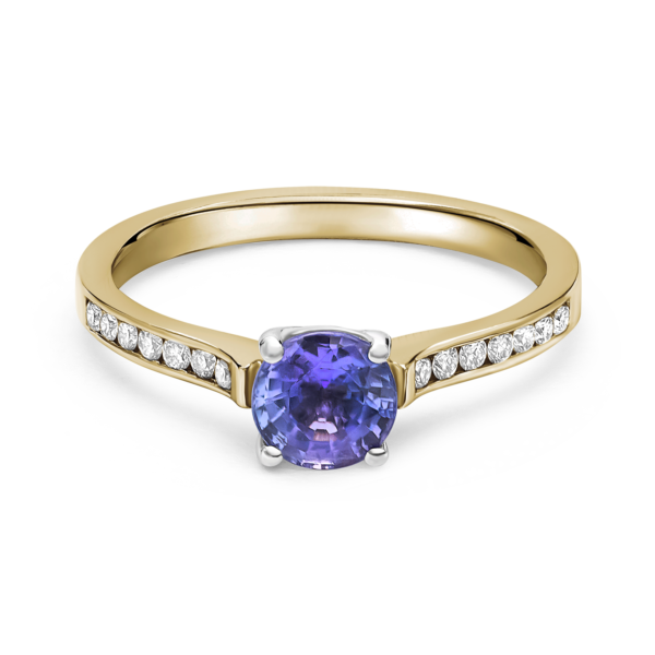 Tanzanite and Diamond Solitaire Ring - Image 3