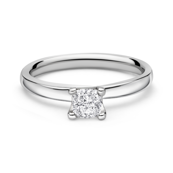 Diamond Cushion Cut Solitaire Ring - Image 6