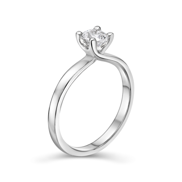 Diamond Cushion Cut Solitaire Ring