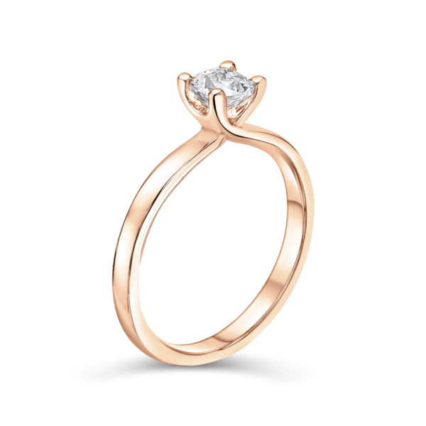Diamond Cushion Cut Solitaire Ring - Image 5