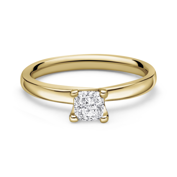 Diamond Cushion Cut Solitaire Ring - Image 2