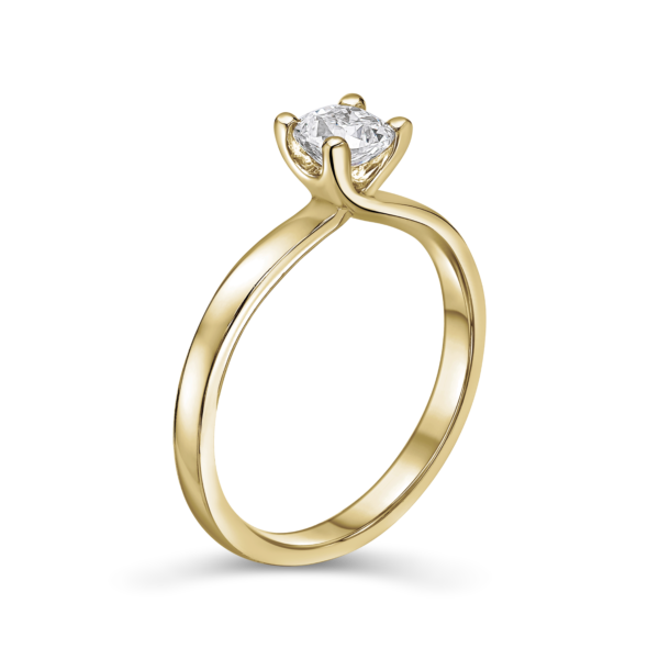 Diamond Cushion Cut Solitaire Ring - Image 3
