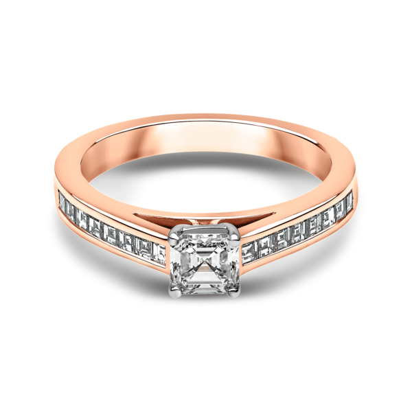 Asscher Cut Diamond Ring  0.55ct - Image 5
