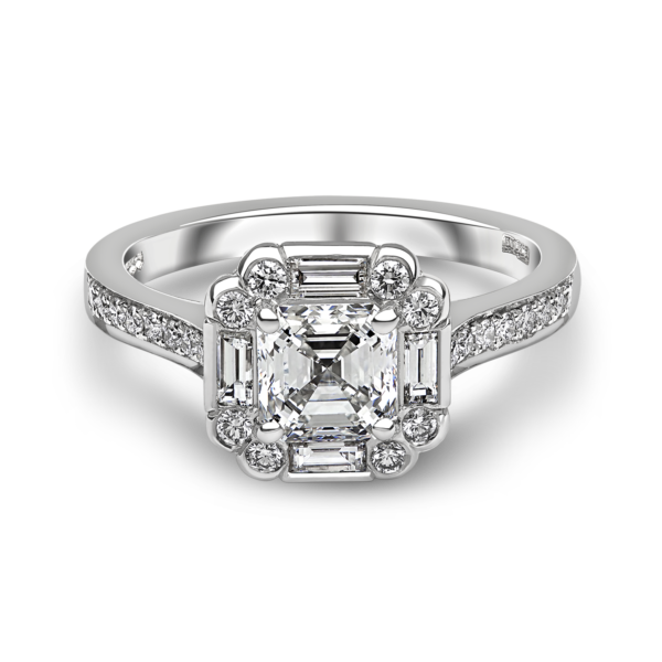 Fancy Asscher Cut Diamond Dress Ring