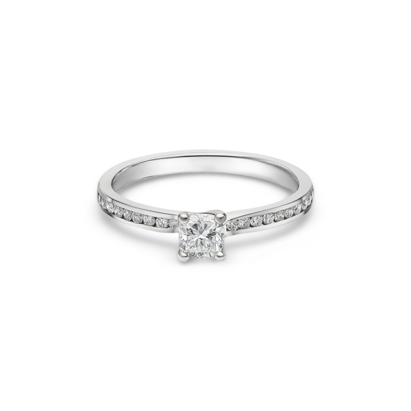 Cushion Cut Diamond Solitaire Ring