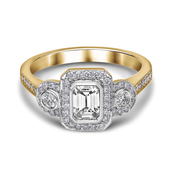 Emerald Cut Diamond Dress Ring - Image 2