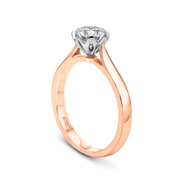 "Lily" Solitaire Flora Ring - Image 6