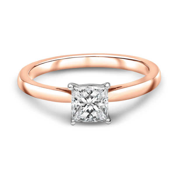 "Emilia" Princess Cut Diamond Solitaire Ring - Image 5
