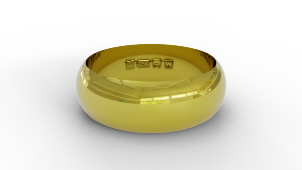 D-Shape Wedding Band - Image 2