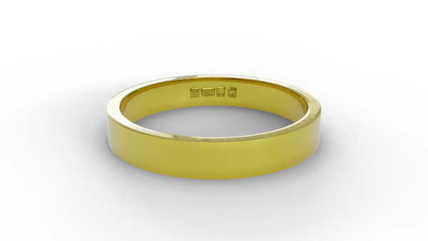 Flat Edged Wedding Band - Image 4