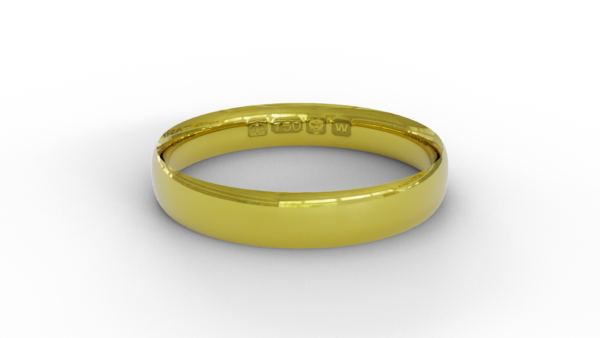 Court Shaped Wedding Band - Image 4