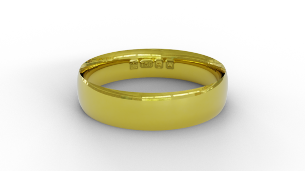 Court Shaped Wedding Band