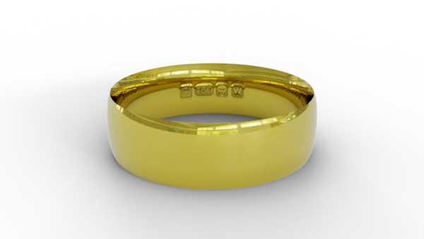 Court Shaped Wedding Band - Image 3